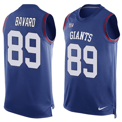 Men's Limited Mark Bavaro Nike Jersey Royal Blue - #89 Player Name & Number Tank Top NFL New York Giants